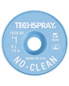 Techspray TEC1820-5F. Entlötlitze No-Clean, 0,9 mm, 1,5 m, weiß