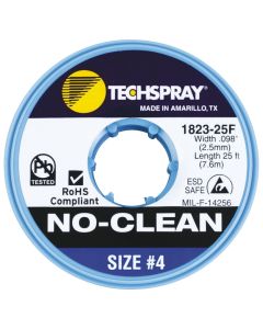Techspray TEC1823-25F. Entlötlitze No-Clean, 2,5 mm, 7,6 m, blau