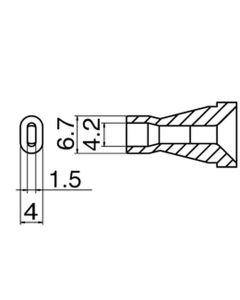 Hakko N60-08. Soldering tip Nozzle Size 4.2 x 1.5