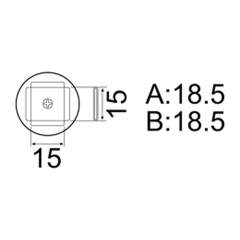 Hakko A1135B. Soldering tip PLCC Size 17.5 x 17.5(44pin)
