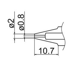 Hakko N3-08. Soldering tip Nozzle Size Φ0.8