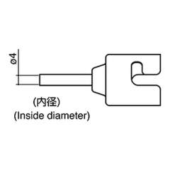 Hakko N51-02. Soldering tip Single Standard nozzle for FR-810/FR-810B
