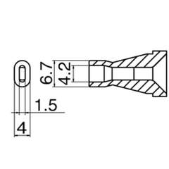Hakko N60-08. Soldering tip Nozzle Size 4.2 x 1.5