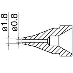 Hakko N61-04. Soldering tip Nozzle S type Size Φ0.8