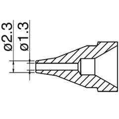 Hakko N61-06. Soldering tip Nozzle S type Size Φ1.3
