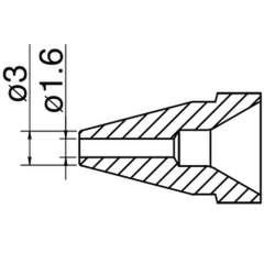 Hakko N61-10. Soldering tip Nozzle Standard type Size Φ1.6