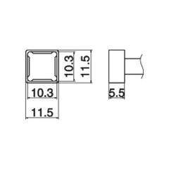 Hakko T15-1202. Soldering tip Quad Size 10.3 x 10.3