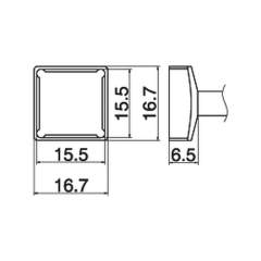 Hakko T15-1207. Soldering tip Quad Size 15.5 x 15.5