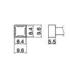 Hakko T15-1209. Soldering tip Quad Size 8.4 x 8.4