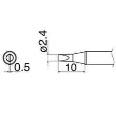 Hakko T31-02D24. Soldering tip Shape-2.4D