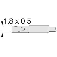 JBC C105114. Lötspitze meißelförmig, gerade, 1,8x0,5 mm, C105114