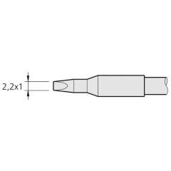 JBC C250408. Löspitze meißelförmig, gerade 2,2x1 mm, C250408
