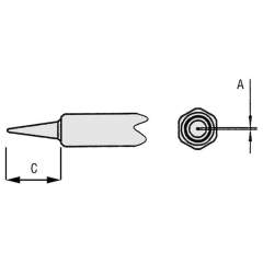 Weller NT1. Lötspitze NT-1 Rundform 0,25 mm, Länge 7,4 mm